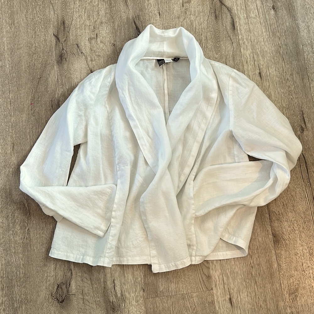 Saks Fifth Avenue threads xs white linen jacket